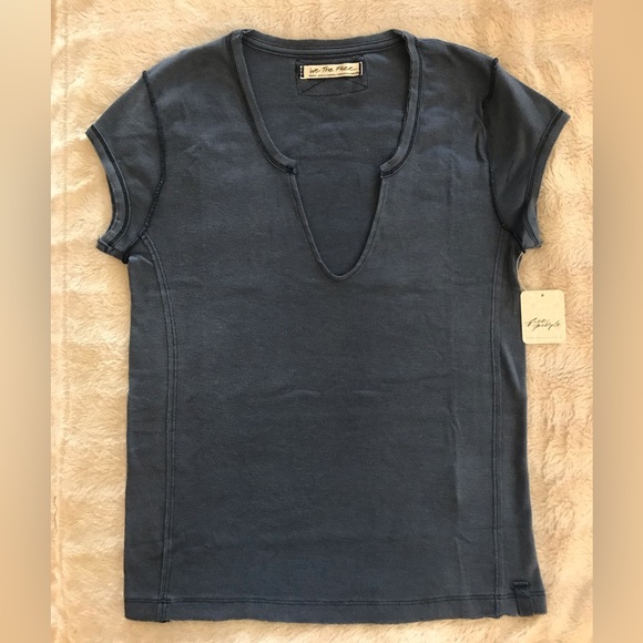 Free People Always Yours Tee Small Shaded Lake New - Picture 4 of 11